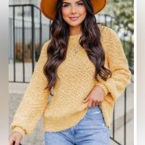 Andree’ Mustard Popcorn Sweater!‎